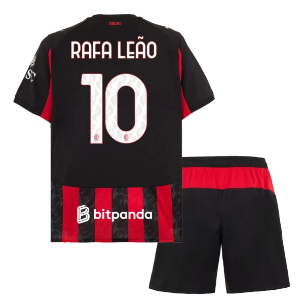 AC Milan Rafael Leao 10 Pelipaita Lasten Koti 2025-26 AC Milan Rafael Leao 10 Pelipaita Lasten Koti 2025-26
