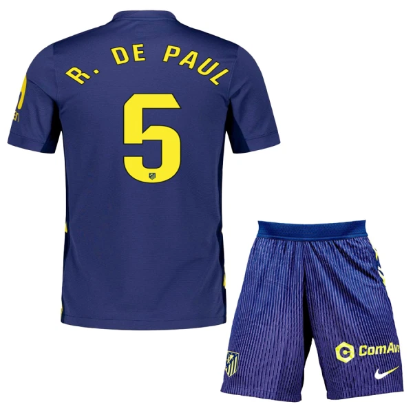 Atlético Madrid R. De Paul 5 Pelipaita Lasten Vieras 2025-26 Atlético Madrid R. De Paul 5 Pelipaita Lasten Vieras 2025-26