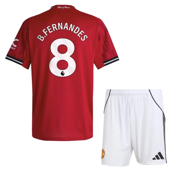 Manchester United Bruno Fernandes 8 Pelipaita Lasten Koti 2025-26 Manchester United Bruno Fernandes 8 Pelipaita Lasten Koti 2025-26