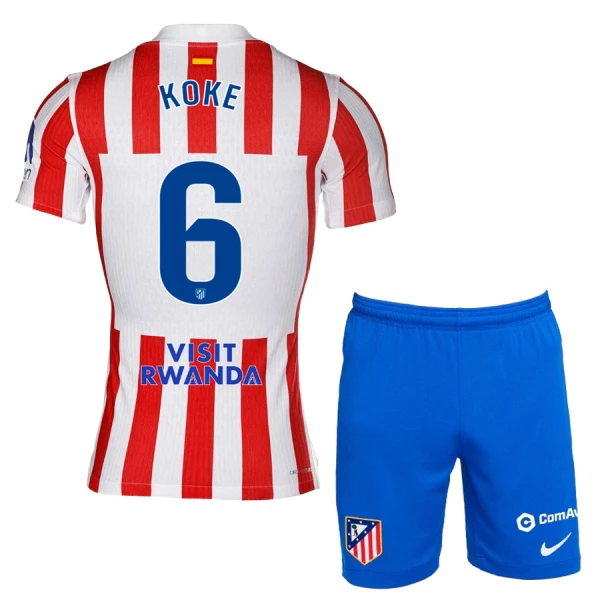 Atlético Madrid Koke 6 Pelipaita Lasten Koti 2025-26 Atlético Madrid Koke 6 Pelipaita Lasten Koti 2025-26