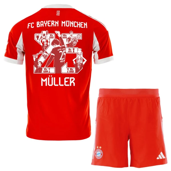 FC Bayern München Thomas Muller 25 Pelipaita Lasten Koti Erityistä 2025-26 FC Bayern München Thomas Muller 25 Pelipaita Lasten Koti Erityistä 2025-26