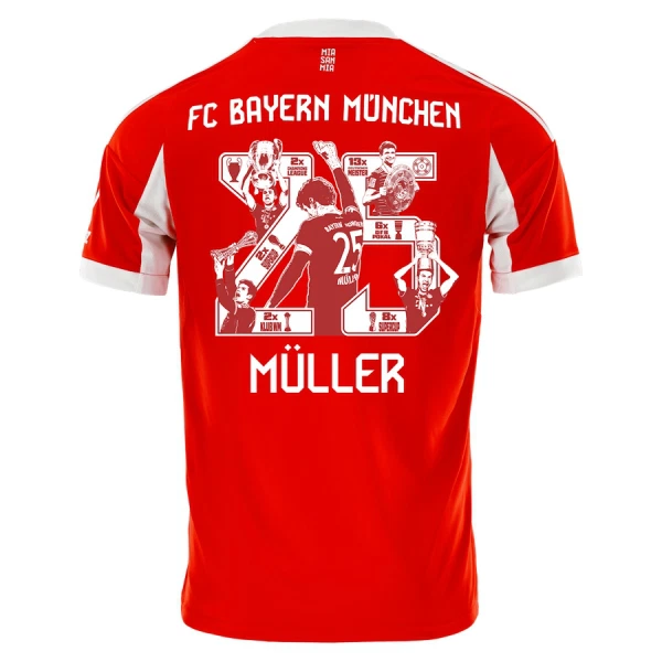 FC Bayern München Thomas Muller 25 Pelipaita Miesten Koti Erityistä 2025-26 FC Bayern München Thomas Muller 25 Pelipaita Miesten Koti Erityistä 2025-26