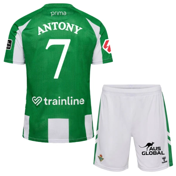 Real Betis Antony 7 Pelipaita Lasten Koti 2025-26 Real Betis Antony 7 Pelipaita Lasten Koti 2025-26