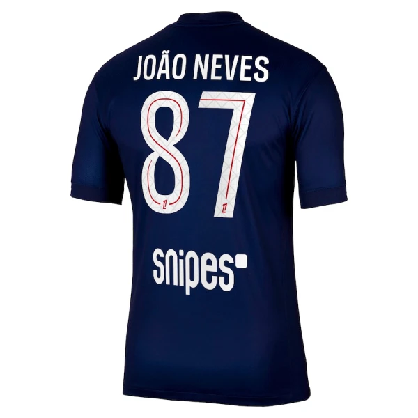 Paris Saint-Germain Joao Neves 87 Pelipaita Miesten Koti 2025-26