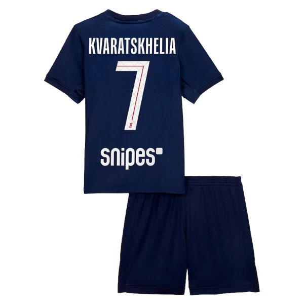 Paris Saint-Germain Kvaratskhelia 7 Pelipaita Lasten Koti 2025-26