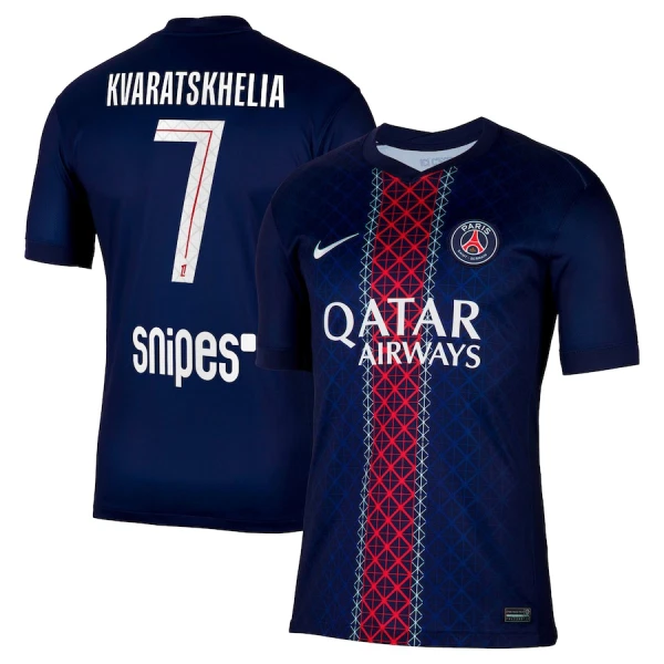 Paris Saint-Germain Kvaratskhelia 7 Pelipaita Miesten Koti 2025-26