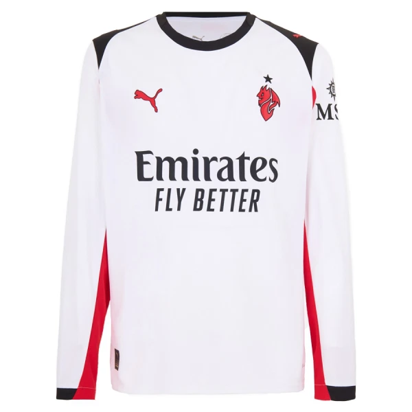 AC Milan Pitkähihainen Pelipaita Miesten Vieras 2025-26 AC Milan Pitkähihainen Pelipaita Miesten Vieras 2025-26