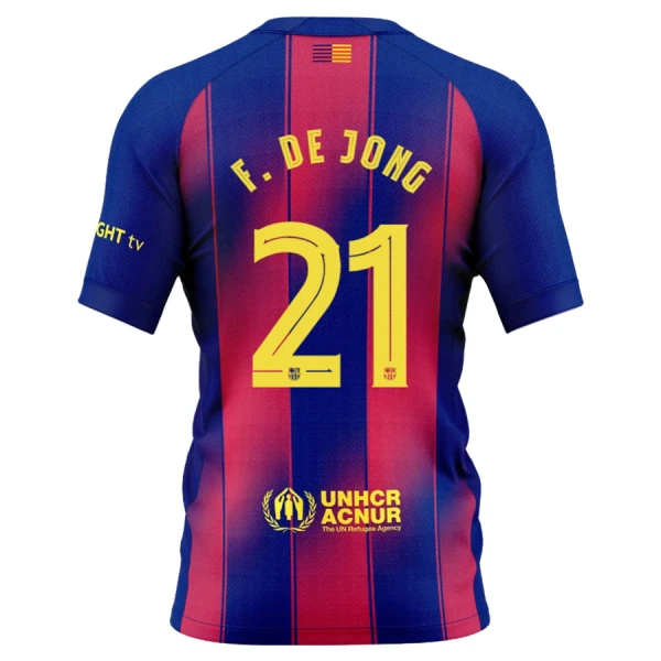 FC Barcelona Frenkie de Jong 21 Pelipaita Miesten Koti 2025-26 FC Barcelona Frenkie de Jong 21 Pelipaita Miesten Koti 2025-26