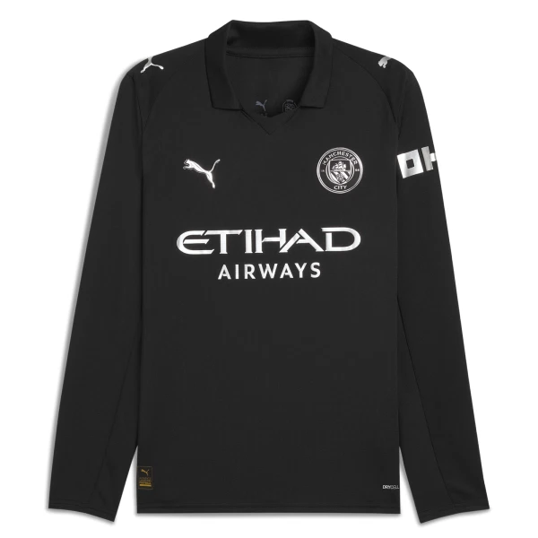Manchester City Pitkähihainen Pelipaita Miesten Vieras 2025-26