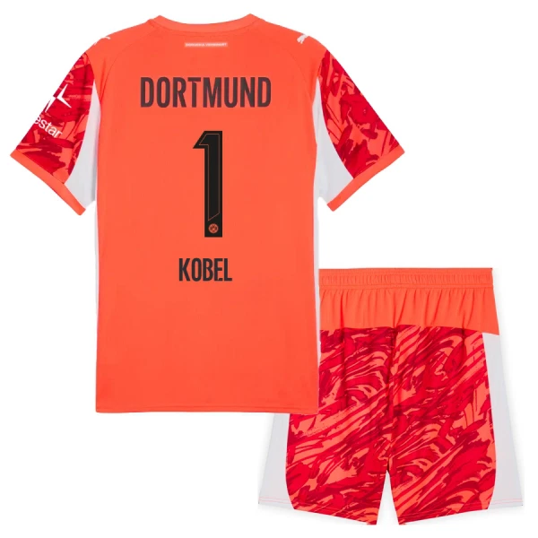 Borussia Dortmund Kobel 1 Maalivahdin Pelipaita Lasten 2025-26 Punainen Borussia Dortmund Kobel 1 Maalivahdin Pelipaita Lasten 2025-26 Punainen