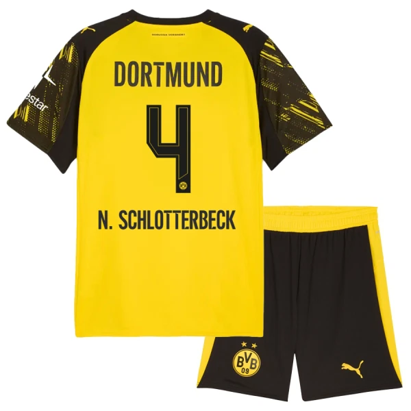 Borussia Dortmund N. Schlotterbeck 4 Pelipaita Lasten Koti 2025-26 Borussia Dortmund N. Schlotterbeck 4 Pelipaita Lasten Koti 2025-26