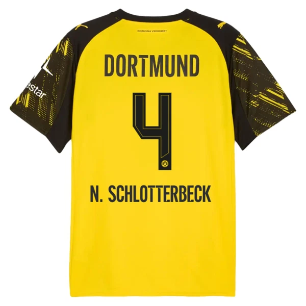 Borussia Dortmund N. Schlotterbeck 4 Pelipaita Miesten Koti 2025-26 Borussia Dortmund N. Schlotterbeck 4 Pelipaita Miesten Koti 2025-26