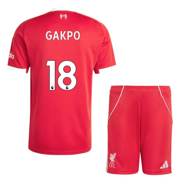 Liverpool Gakpo 18 Pelipaita Lasten Koti 2025-26 Liverpool Gakpo 18 Pelipaita Lasten Koti 2025-26