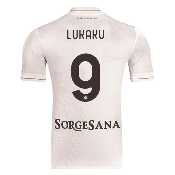 Napoli Lukaku 9 Pelipaita Miesten Vieras 2025-26 Napoli Lukaku 9 Pelipaita Miesten Vieras 2025-26