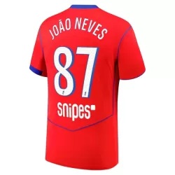 Paris Saint-Germain Joao Neves 87 Pelipaita Miesten Kolmas 2025-26 Paris Saint-Germain Joao Neves 87 Pelipaita Miesten Kolmas 2025-26