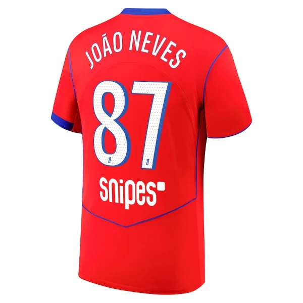 Paris Saint-Germain Joao Neves 87 Pelipaita Miesten Kolmas 2025-26 Paris Saint-Germain Joao Neves 87 Pelipaita Miesten Kolmas 2025-26