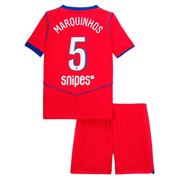 Paris Saint-Germain Marquinhos 5 Pelipaita Lasten Kolmas 2025-26 Paris Saint-Germain Marquinhos 5 Pelipaita Lasten Kolmas 2025-26
