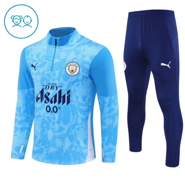 Manchester City Lasten Harjoittelupuvut Neljännes Zip 2025-26 Sininen
