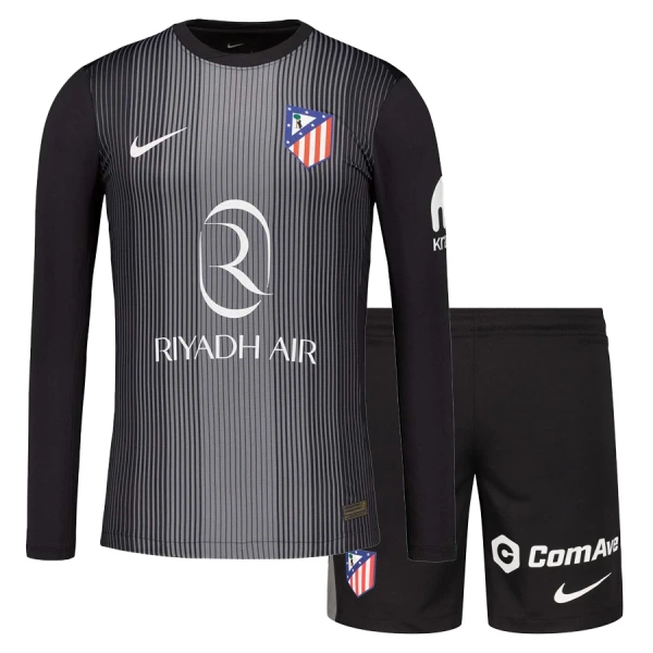 Atlético Madrid Maalivahdin Pelipaita Lasten 2025-26 Musta Pitkähihainen Atlético Madrid Maalivahdin Pelipaita Lasten 2025-26 Musta Pitkähihainen