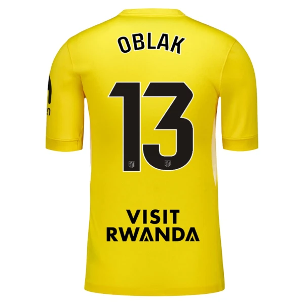 Atlético Madrid Oblak 13 Maalivahdin Pelipaita Lasten 2025-26 Keltainen