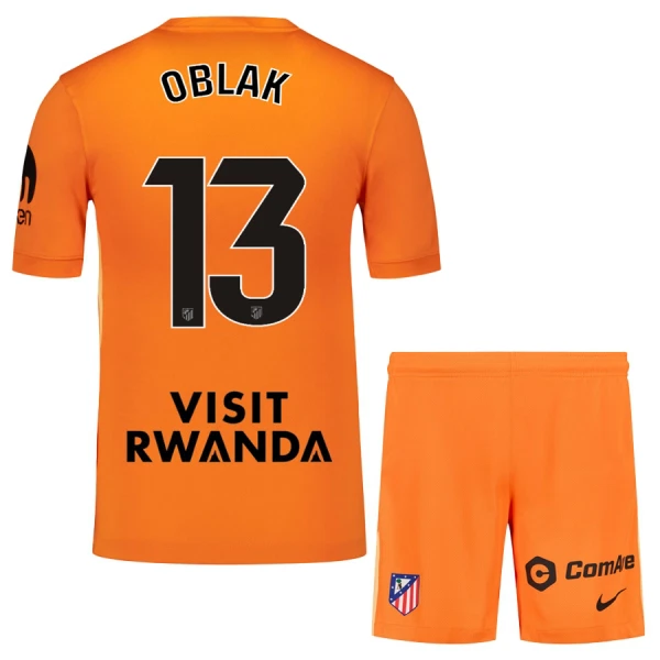 Atlético Madrid Oblak 13 Maalivahdin Pelipaita Lasten 2025-26 Oranssi