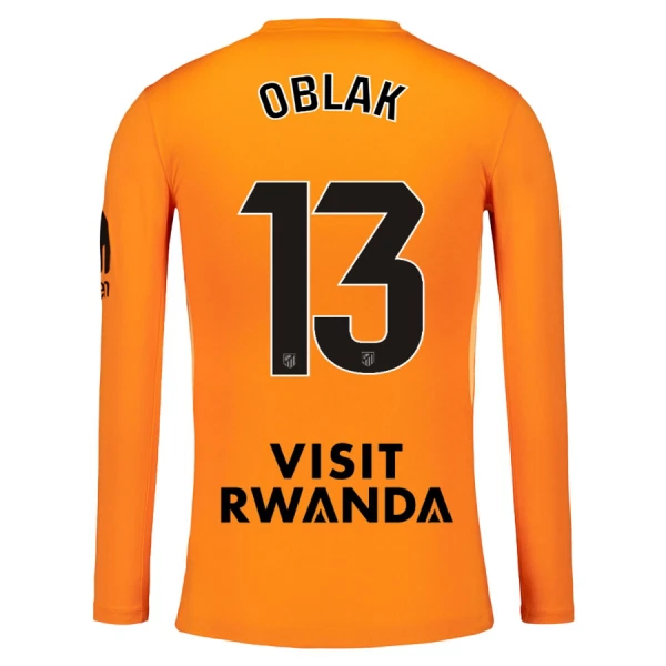 Atlético Madrid Oblak 13 Maalivahdin Pelipaita Miesten 2025-26 Oranssi Pitkähihainen