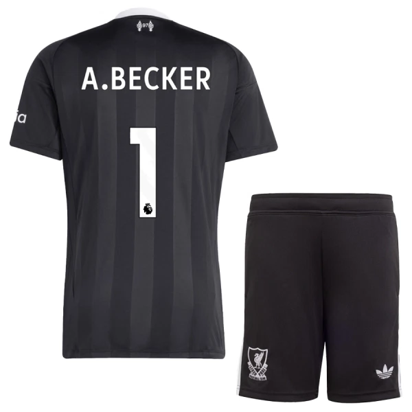 Liverpool A. Becker 1 Maalivahdin Pelipaita Lasten 2025-26 Musta