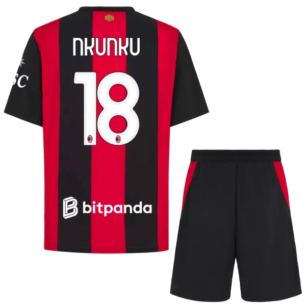 AC Milan Nkunku 18 Pelipaita Lasten Koti 2026-27 AC Milan Nkunku 18 Pelipaita Lasten Koti 2026-27