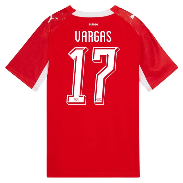Sveitsi Vargas 17 Pelipaita Miesten Koti MM-Kisat 2026 Sveitsi Vargas 17 Pelipaita Miesten Koti MM-Kisat 2026