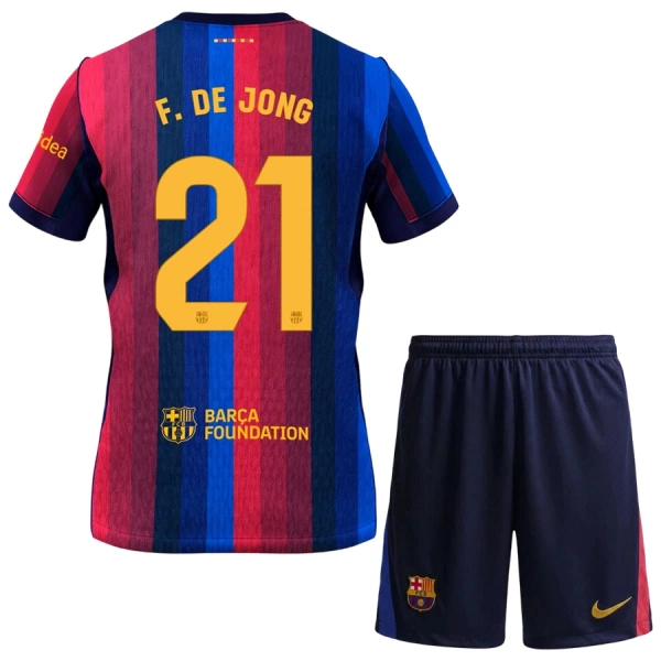 FC Barcelona Frenkie de Jong 21 Pelipaita Lasten Koti 2026-27 FC Barcelona Frenkie de Jong 21 Pelipaita Lasten Koti 2026-27