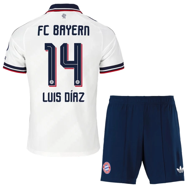 FC Bayern München Luis Diaz 14 Pelipaita Lasten Vieras 2026-27 FC Bayern München Luis Diaz 14 Pelipaita Lasten Vieras 2026-27