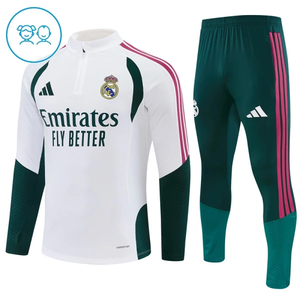 Real Madrid Lasten Harjoittelupuvut Neljännes Zip 2026-27 Valkoinen Real Madrid Lasten Harjoittelupuvut Neljännes Zip 2026-27 Valkoinen