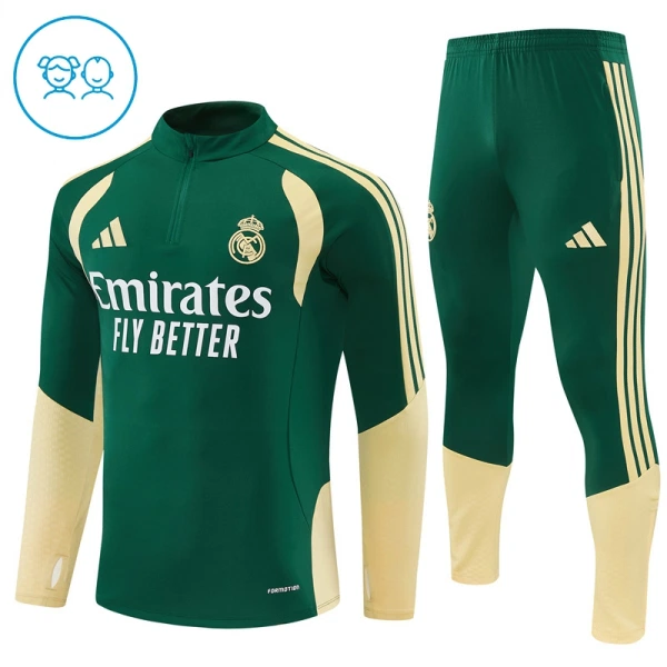 Real Madrid Lasten Harjoittelupuvut Neljännes Zip 2026-27 Vihreä Real Madrid Lasten Harjoittelupuvut Neljännes Zip 2026-27 Vihreä
