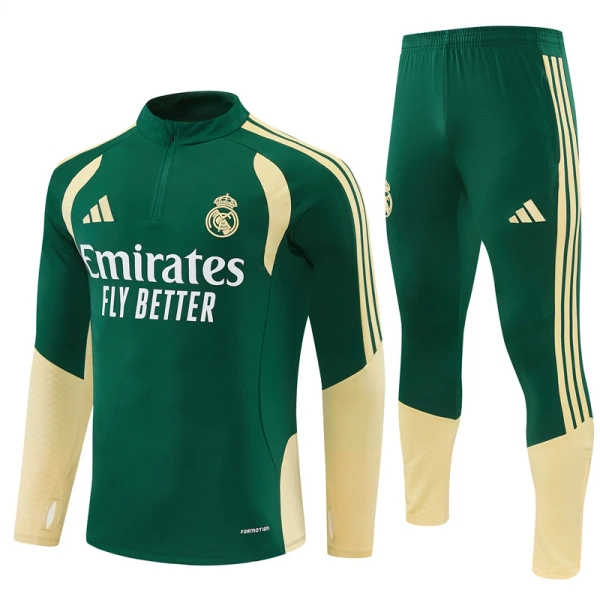 Real Madrid Miesten Harjoittelupuvut Neljännes Zip 2026-27 Vihreä Real Madrid Miesten Harjoittelupuvut Neljännes Zip 2026-27 Vihreä